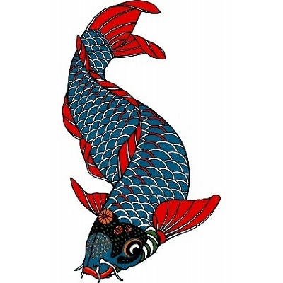 タトゥーシール　青鯉